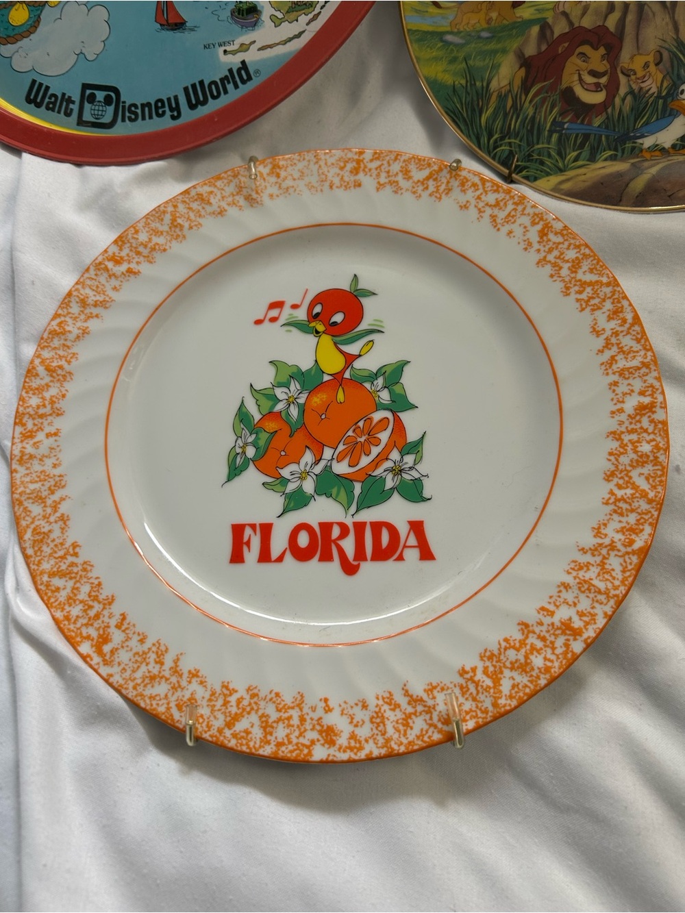 Disney Florida Map Decorative Plate - Orange Bird and Lion King Collective Plate - Picture 4 of 7